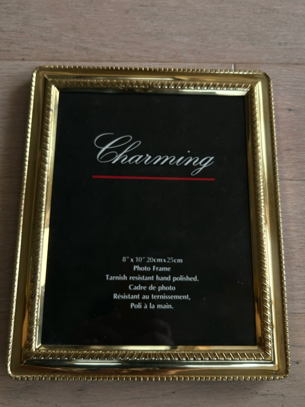 Vintage Gold Tone Metal Frame  8”× 10" 20cmx25cm Tarnish resistant hand polished